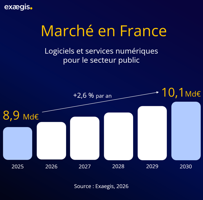 Marché en France - Logiciels et services numériques pour le secteur public