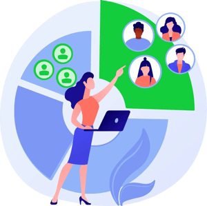 Personne opérant une segmentation de ses prospects Personne opérant une segmentation de ses prospects